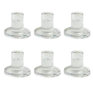 Nhỏ chủ sở hữu kính đứng côn Nến gói của 6 rõ ràng candleholders cho trang trí Giáng sinh đám cưới