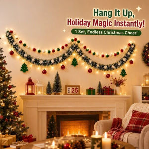 2M Christmas DIY Pipe Cleaner Ornaments Snowflake Tree Ball Hanging Decor for Party Window