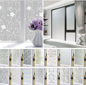 90cm*500cm 3D Blinds Matte Window Film Vinyl Glass Self-adhesive Film Frosted Tone Self-adhesive Glass Sticker Suitable for Household Window Decals