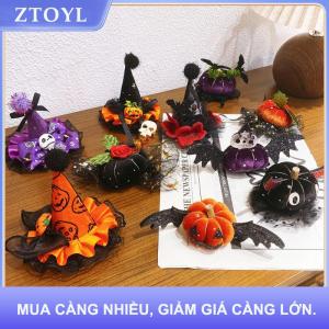 【ZTOYL】 Vui Halloween Phụ Kiện Tóc Cô Gái Dễ Thương Phù Thủy Hat Kẹp Tóc Bí Ngô Bat Trang Trí Nội Thất Clip Tóc Cho Trẻ Em Đảng Dress up Mũ Nón