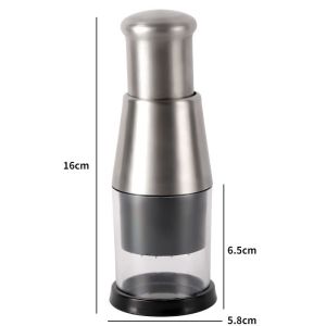Garlic Press Stainless Steel Alat Penghancur Penghalus Bawang Putih Multifungsi Portable Mini Chopper Blender Manual Penggiling Bumbu Dapur