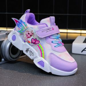 Giày thể thao bé gái hình Elsa cầu vồng phong cách Hàn Quốc cá tính Giày đi học bé gái Mẫu mới Giày cho bé gái ON137