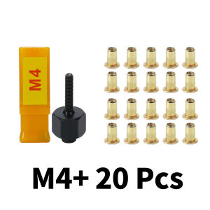 HIFESON Hand Rivet Nut Tool Head Nuts Manual Riveter Rivnut Tool with 20pcs steel nuts for M3 M4 M5 M6 M8 M10 For Furniture Renovation Bike Cup Installation