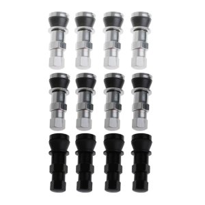 4pcs Bolt-in Stainless Steel Car Tubeless Wheel Tire for Valve Stem Cap Hex With Dust Caps Inner Tube for Valve Auto Acc