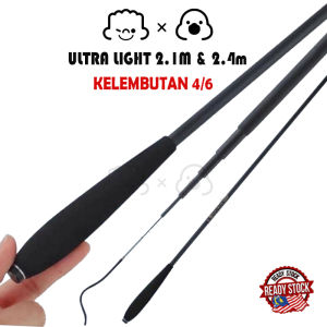 Joran Teleskopik Ultra Light 2.1m/7ft & 2.4m/8ft Udang Galah Telescopic Fishing Rod Prawn Rod I Pancing Kolam Sungai Air Tawar