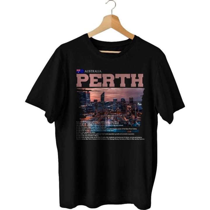 🇦🇺 Australia Perth City Premium T-shirt 🏙️ New Series Distro Tee ...