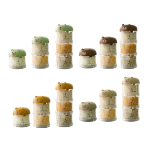 Space Saving Tiered Pet Treats Storage Box With Tight Cover For Dry And Accessories Container Holder