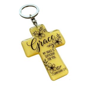 Compact Inspirational Keychain Crossing Car Decoration Acrylic Engraved Accessory For Travel Professional Lifestyle Gifts
