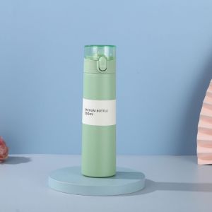 LITUILI Thép không gỉ Cốc giữ nhiệt mini 150/250ml Mở một nút bấm Cốc cách nhiệt có túi Đồ uống Chống rò rỉ Cốc giữ nhiệt Trẻ em bé gái