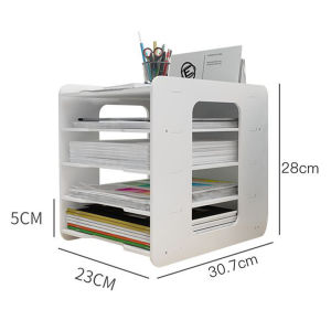 Movable Bookshelf Moving Bookshelf with Wheels Mobile Five-Level Book shelf Small Cart Book Office and Study Supplies Storage Rack - Magazine Paper Organizer Storage Rack with Wheels Organizing  Books and Documents 5 layers 6 layers