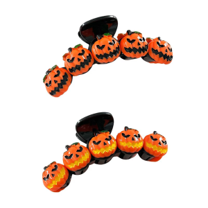 Gothic Halloween Pumpkin Hair Clip For Women Strong Resin Claw Hairpin Multiple Colors Fashion Hair Grip