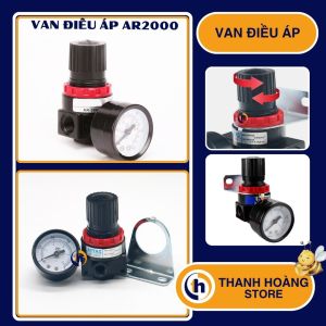 Bộ Van điều chỉnh áp suất khí nén AR2000 (Airtac) - Van điều áp khí nén AR2000