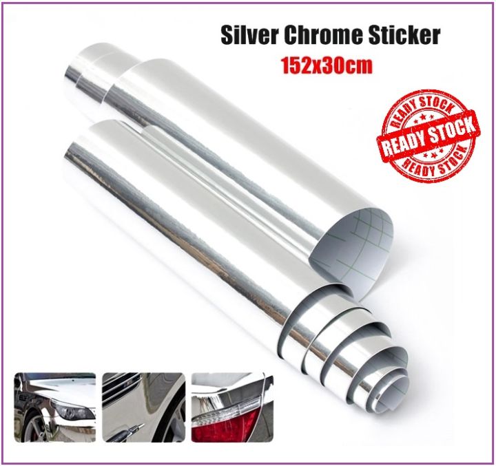 Silver Chrome Sticker Door Lining Glass Moulding Car Wrap Sticker ...