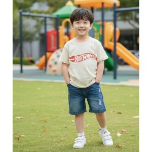 LoveandLullabies CARS 3in1 KIDS OOTD TERNO DENIM SHORTS 2 T-SHIRTS 1 SHORTS - 3PCS 1-7YO