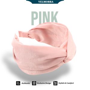 Headband Wideplain Bando Korea Bandana Lebar polos by Velmorra
