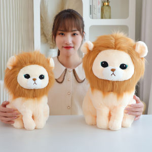 JOJO CASTLE Huggable Lion Plushie Realistic Plush Doll 32/42cm Toy for Home Sofa Bedroom Cute Model Throw Pillow Xmas Gift for Children