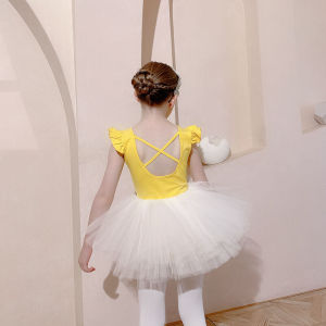 Bekcona. Áo liền quần ballet trang phục ballet váy múa bằng vải tuyn dành cho bé gái váy công chúa váy diễn ba lê váy biểu diễn váy tutu trang phục thể dục dụng cụ.