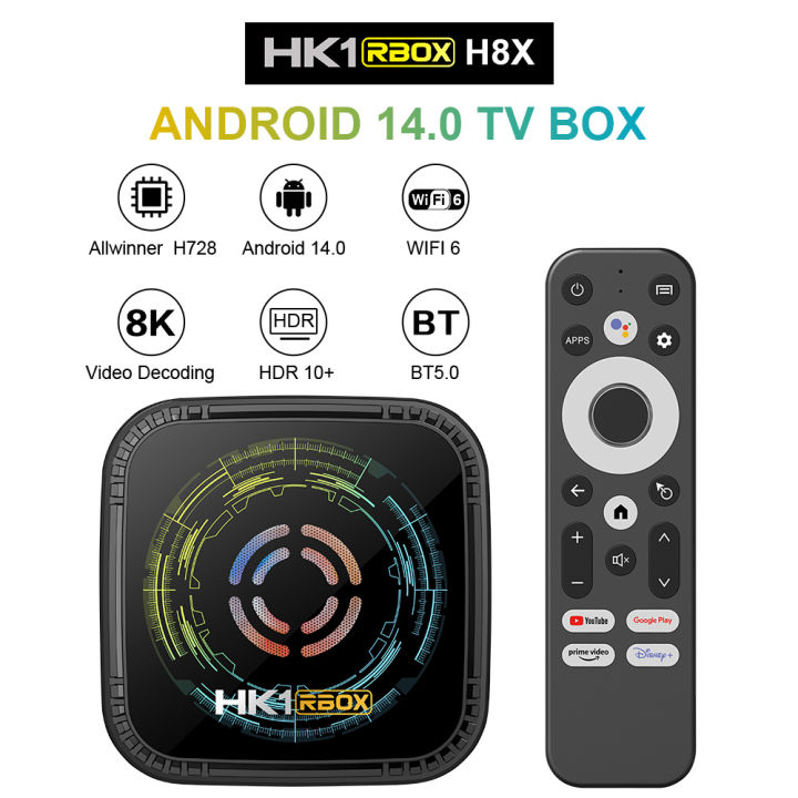 HK1 RBOX H8X octa-core network set-top TVBOX Android 14 TV BOX WIFI6 ...