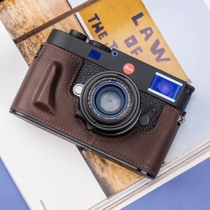 Roadfisher Genuine Real Leather Black Brown Camera Bag Protect Case Cover Half Base Grip For Leica M11 M11P