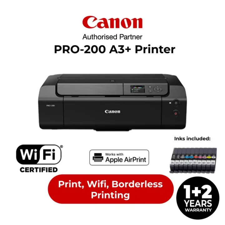 Canon Pixma PRO-200 / PRO-200S High-Performance A3+ Professional Photo Printer ( Print Only / Mobile Print )