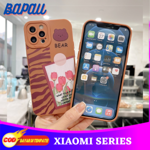 Case Xiaomi Redmi 10 4G Note 10S Note 10 4G Poco M4 Pro Poco X3 M5S NFC Poco X3 Pro Casing Pro Camera Bear Tulip Chocolate Protection Camera