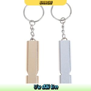 SHNGki Hợp kim nhôm khẩn cấp Survival còi cắm trại ngoài trời Đi Bộ Đường Dài công cụ W Keychain
