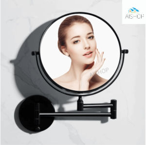 Bathroom Wall-mounted Makeup Mirror cosmetic mirrors Bathroom Folding Double Side Magnifying Glass PunchFree [SG Seller]