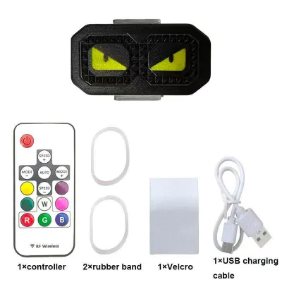 Lampu LED RGB+ Remote Sepeda Premium Motor Universal Model Mata Lengkap Remote Cahaya Terang Aksesori Multifungsi