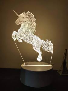 Unicorns/Pegasus/Horse onhand 3D Acrylic LED Lamp [single/7 colors/16 colors with remote - usb plug]