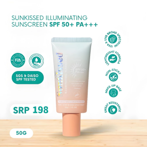 BAREFACED Sunkissed Illuminating Sunscreen SPF 50 sunscreen cream brilliant skin dazzle me skintifi