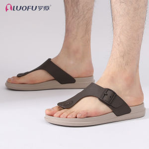 Luofu Flip Flops Summer Non-Slip Wear-Resistant Outer Wear Beach Flip-Flops Mens Sandals Plywood Bath Bathroom Flip-Flops