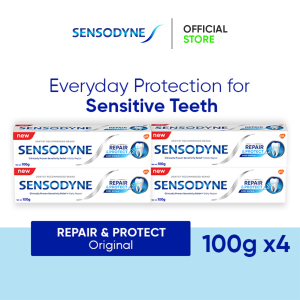 [Value Pack] Sensodyne Toothpaste Repair and Protect Deep Repair Lasting and Daily Sensitivity Protection Original100g x 4