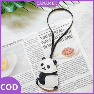 CANAMEK✨ Mèo Panda handmade da Mặt dây chuyền keyrings dễ thương Xe ba lô Keychain cho động vật những người yêu thích Túi phụ kiện quyến rũ đồ trang sức quà tặng