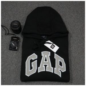 Jaket Gap Hoodie Gap Sweater Hoodie Gap Hitam Logo Texs Bordir Distro Bahan Fleece Tebal