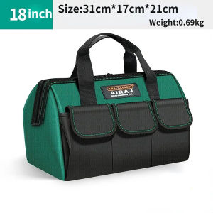 Multi-Function Oxford Cloth Tool Bag Waterproof Storage Handbag for Electricians & Woodworkers 1680D Reinforced Design with 8-10 Pockets