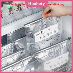 Heabety 10 cái túi công suất lớn nhôm lá thực phẩm Túi rò rỉ tủ đông an toàn nhà bếp túi tươi giữ tươi Túi khóa có thể tái sử dụng