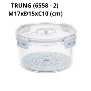 Hộp Đựng Thực Phẩm Tròn Cao Cấp Khoá Gài VIỆT NHẬT HOKORI 6558 - TADAHOME