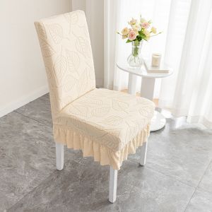 UNMEGONI Anti-slip Dining Chair Cover High-elastic Anti-dirty Stool Slipcover Universal Skirt Edge Integrated Seat Cover for Home Decoration