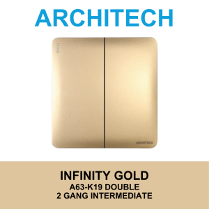 ARCHITECH Infinity Gold A63-K19 DOUBLE 2 GANG INTERMEDIATE