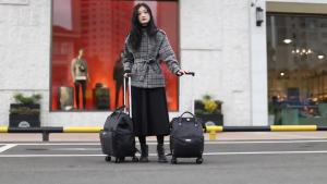 【wuxih】Beg troli versi korea ransel beban-mengurangkan kalis air jarak jauh perjalanan pelbagai fungsi bisu Universal roda RTKK