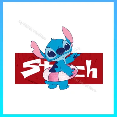 UV346 Disney Stitch T-Shirt DIY Patches Washable Heat Transfer Stickers Cartoon Clothes Iron on Appliques Decoration