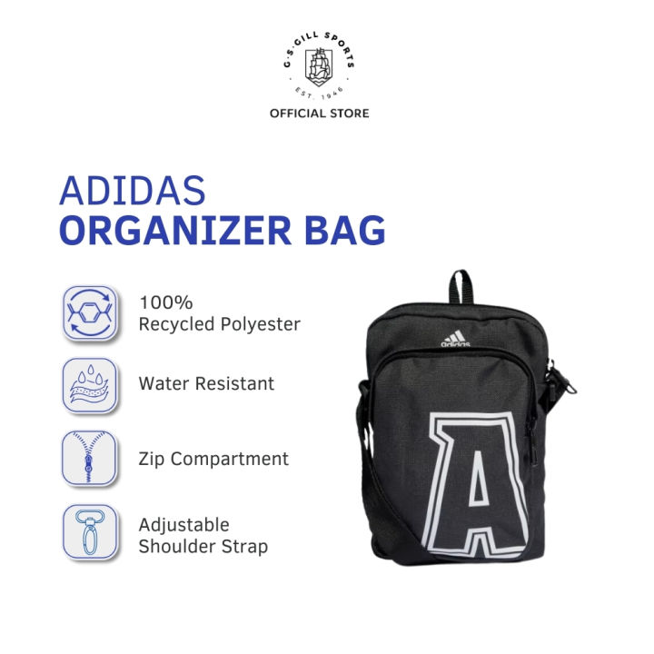 Adidas IJ5633 Organizer Bag Men Women Travel Bag Adjustable Shoulder Strap  Crossbody Bag Recycled Polyester Travel Bag Front Zip Pocket Inner Mesh Bag  - Lazada | Lazada