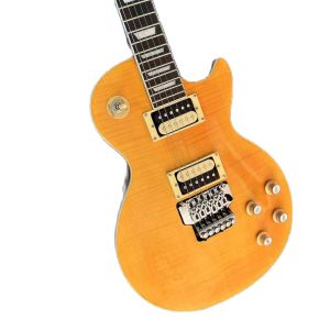 Gibson Les Paul Standard Slash Signature Electric Guitar Yellow Flame Maple Top with Tremolo Vibrato Bridge Tailpiece Professional Guitar