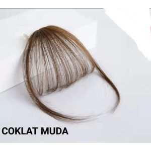 Poni Depan Palsu Hairclip Rambut tipis Ala Korea Cewek Clip Human Extension Hair Style Cantik Bagus