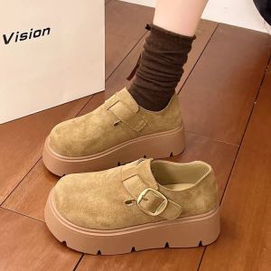 Free Shipping Super Stylish Thick-Soled Height-Increasing Fully Enclosed WomenS Loafers New Autumn 2026 Collection Versatile And Casual