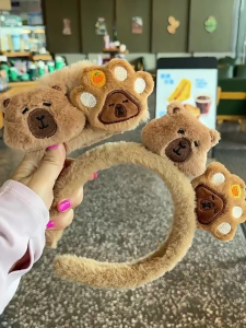 Phong cách capybara Kẹp tóc càng cua Mũ sắt proms sinh nhật hairbands vui vẻ mũ nón Búp Bê Halloween adorkable Phụ Kiện Đeo đầu tóc