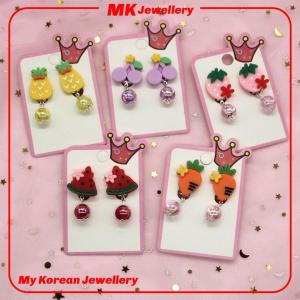 Korean Clip Earrings Subang Telinga Anting Korea S925 Earring Anting Comel