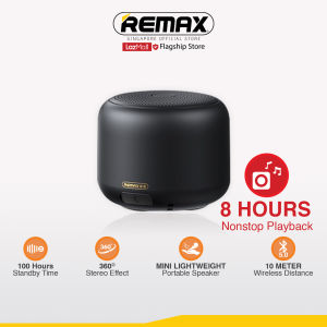 [Remax Audio] RB-M15 Linton Series Palm Size 360° Stereo Loud Bluetooth Speaker | 24H Playtime TF/AUX Support for Outdoor Travel Beach Party iPhone 15/14 Samsung S24
