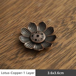 【COD&Fast Delivery】Alloy Incense Holder Multi-Hole Decorative Lotus Censer High Quality Lotus Shape Incense Burner Temples Home Office