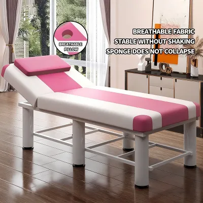 BAIERDI Beauty Salon Massage Bed - Foldable Therapy Bed w/ Adjustable Backrest